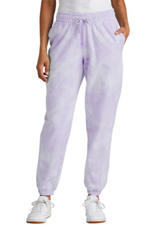 Women's Beach Wash Cloud Tie-Dye Sweatpant - Port & Company LPC140P, ready for custom embroidery or printing