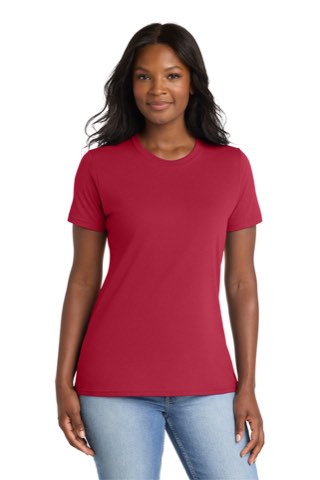 Women's Core Blend Tee - Port & Company LPC55, ready for custom embroidery or printing