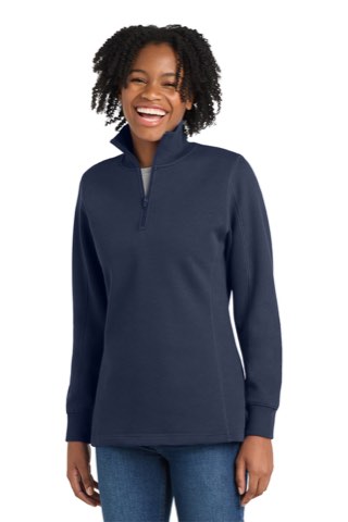 Women's 1/4-Zip Sweatshirt - Sport-Tek LST253, ready for custom embroidery or printing