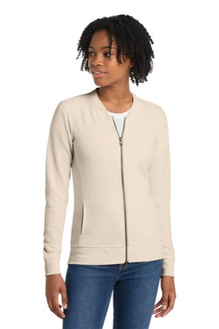Women's Lightweight French Terry Bomber - Sport-Tek LST274, ready for custom embroidery or printing