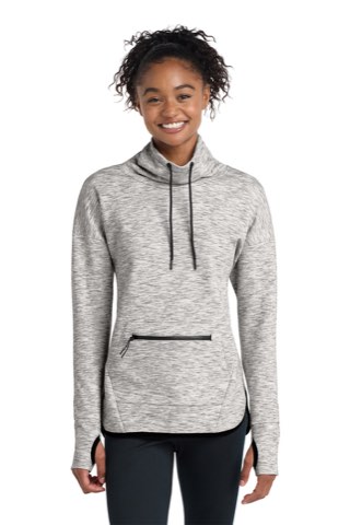 Women's Triumph Cowl Neck Pullover - Sport-Tek LST280, ready for custom embroidery or printing