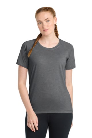 Women's PosiCharge Tri-Blend Wicking Scoop Neck Raglan Tee - Sport-Tek LST400, ready for custom embroidery or printing