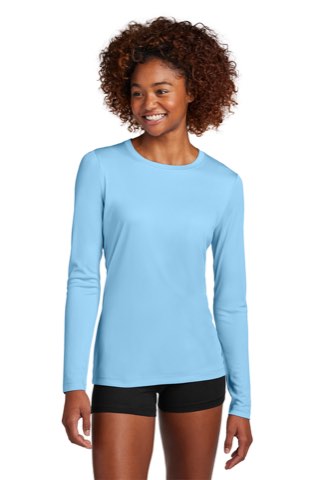 Women's Posi-UV Pro Long Sleeve - Sport-Tek LST420LS, ready for custom embroidery or printing