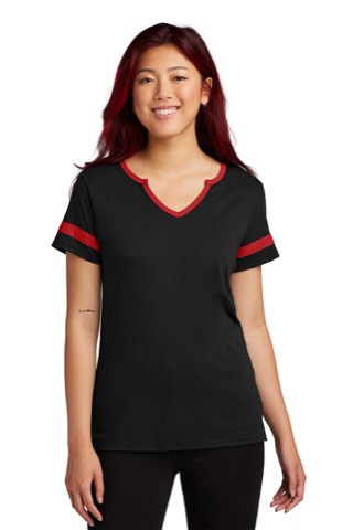 Women's Halftime Notch Neck Tee - Sport-Tek LST6041, ready for custom embroidery or printing