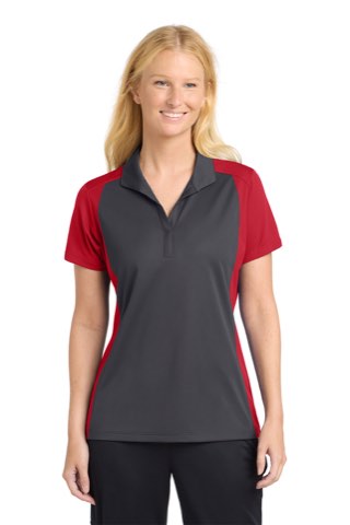 Women's Colorblock Micropique Sport-Wick Polo - Sport-Tek LST652, ready for custom embroidery or printing