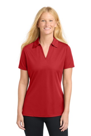 Women's PosiCharge Active Textured Polo - Sport-Tek LST690, ready for custom embroidery or printing