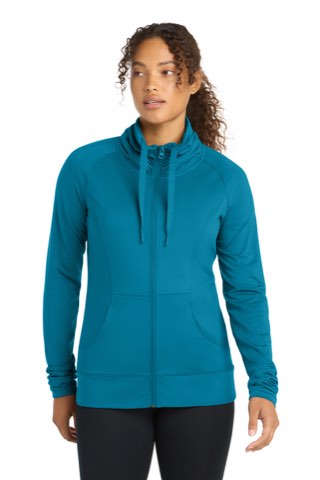 Women's Sport-Wick Stretch Full-Zip Jacket - Sport-Tek LST852, ready for custom embroidery or printing