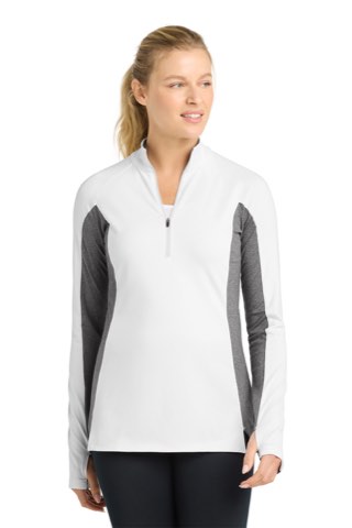 Women's Sport-Wick Stretch Contrast 1/4-Zip Pullover - Sport-Tek LST854, ready for custom embroidery or printing