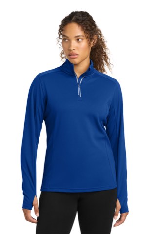 Women's Sport-Wick Textured 1/4-Zip Pullover - Sport-Tek LST860, ready for custom embroidery or printing