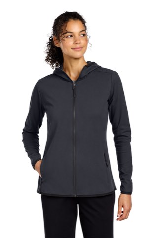 Women's Circuit Hooded Full-Zip - Sport-Tek LST870, ready for custom embroidery or printing