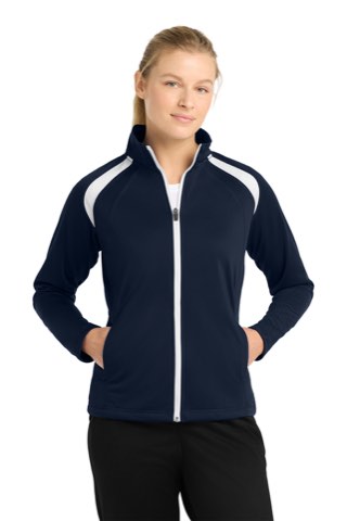 Women's Tricot Track Jacket - Sport-Tek LST90, ready for custom embroidery or printing
