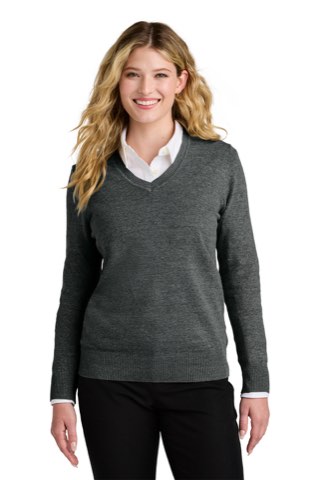 Women's Easy Care V-Neck Sweater - Port Authority LSW2850, ready for custom embroidery or printing