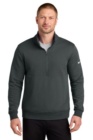 Club Fleece Sleeve Swoosh 1/2-Zip - Nike NKDX6718, ready for custom embroidery or printing