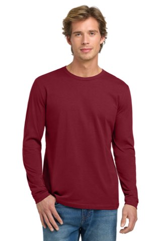 Cotton Long Sleeve Tee - Next Level NL3601, ready for custom embroidery or printing