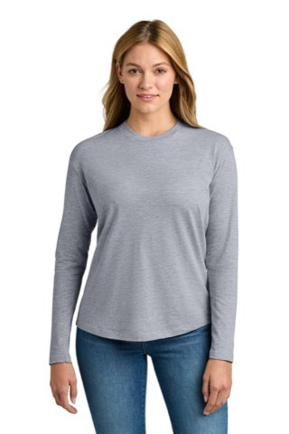 Women's Cotton Relaxed Long Sleeve Tee - Next Level NL3911, ready for custom embroidery or printing