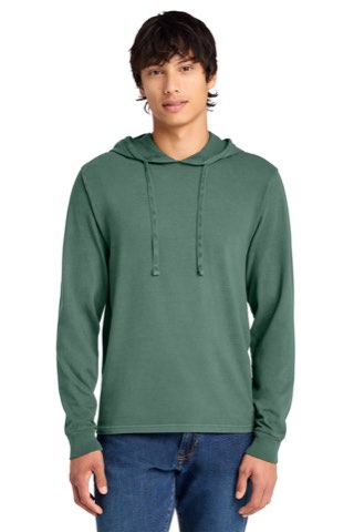 Beach Wash Garment-Dyed Pullover Hooded Tee - Port & Company PC099H, ready for custom embroidery or printing