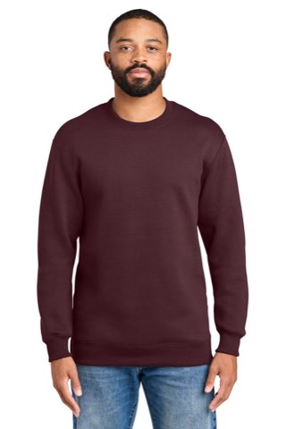Foundation Fleece Pullover Crewneck Sweatshirt - Port & Company PC107, ready for custom embroidery or printing