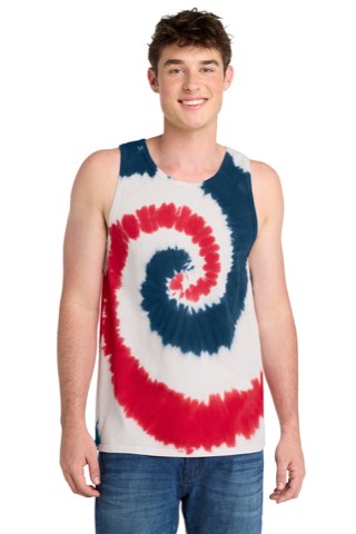 Tie-Dye Tank Top - Port & Company PC147TT, ready for custom embroidery or printing