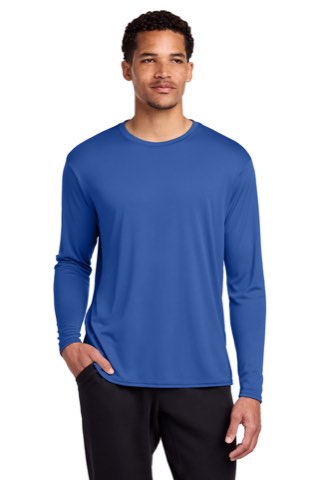 Long Sleeve Performance Tee - Port & Company PC380LS, ready for custom embroidery or printing