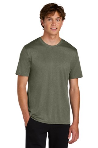 Heather Performance Tee - Port & Company PC390, ready for custom embroidery or printing