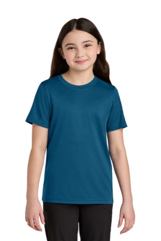 Youth Heather Performance Tee - Port & Company PC390Y, ready for custom embroidery or printing