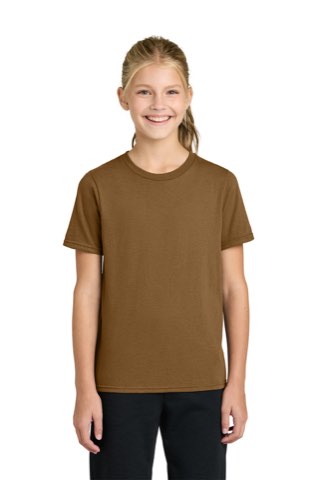 Youth Easy Cotton Tee - Port & Company PC43Y, ready for custom embroidery or printing