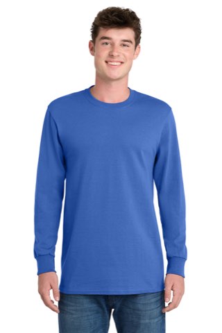 Tall Long Sleeve Essential Tee - Port & Company PC61LST, ready for custom embroidery or printing