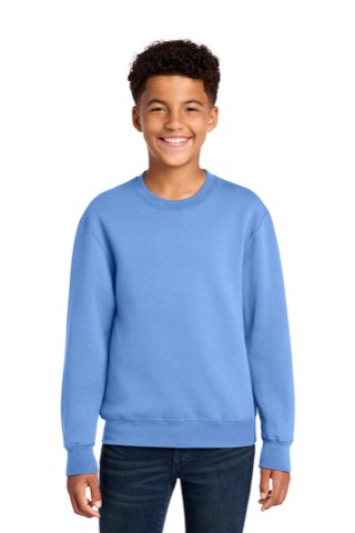 Youth Core Fleece Crewneck Sweatshirt - Port & Company PC78Y, ready for custom embroidery or printing