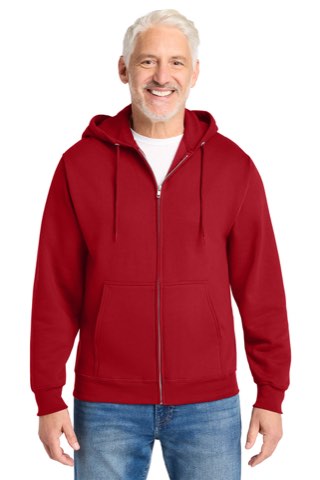 Core Fleece Full-Zip Hooded Sweatshirt - Port & Company PC78ZH, ready for custom embroidery or printing