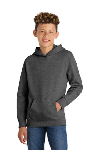 Youth Fan Favorite Fleece Pullover Hooded Sweatshirt - Port & Company PC850YH, ready for custom embroidery or printing