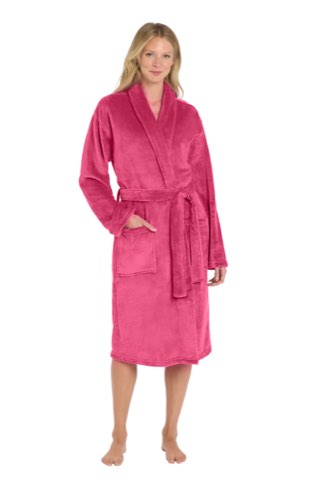 Plush Microfleece Shawl Collar Robe - Port Authority R102, ready for custom embroidery or printing