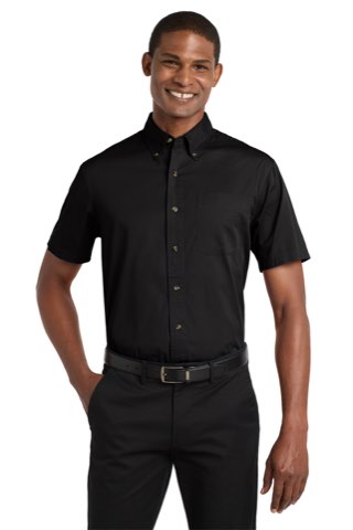 Short Sleeve Twill Shirt - Port Authority S500T, ready for custom embroidery or printing