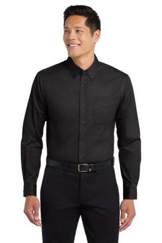 Extended Size Long Sleeve Easy Care Shirt - Port Authority S608ES, ready for custom embroidery or printing