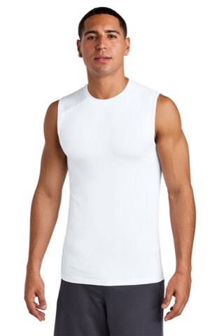 PosiCharge Compression Sleeveless Tee - Sport-Tek ST121SL, ready for custom embroidery or printing