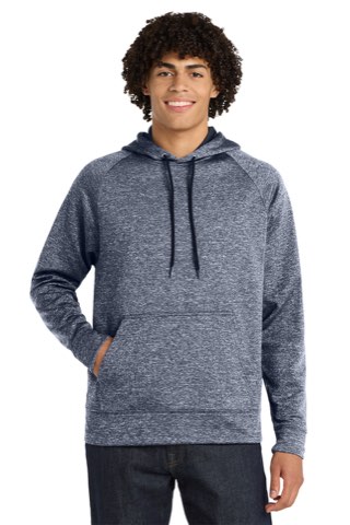 PosiCharge Electric Heather Fleece Hooded Pullover - Sport-Tek ST225, ready for custom embroidery or printing