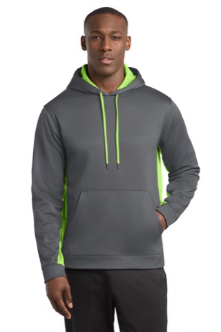 Sport-Wick Fleece Colorblock Hooded Pullover - Sport-Tek ST235, ready for custom embroidery or printing