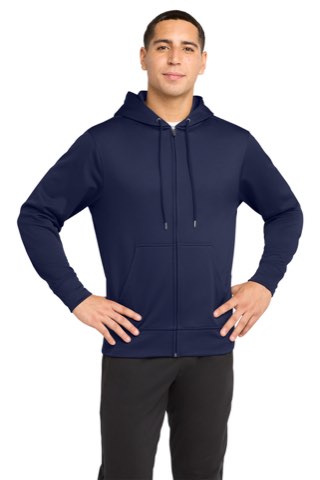 Sport-Wick Fleece Full-Zip Hooded Jacket - Sport-Tek ST238, ready for custom embroidery or printing