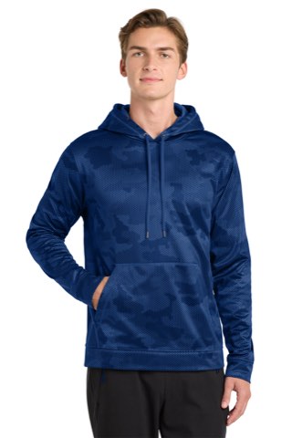 Sport-Wick CamoHex Fleece Hooded Pullover - Sport-Tek ST240, ready for custom embroidery or printing