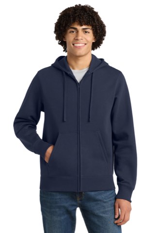 Full-Zip Hooded Sweatshirt - Sport-Tek ST258, ready for custom embroidery or printing
