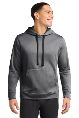 PosiCharge Sport-Wick Heather Fleece Hooded Pullover - Sport-Tek ST264, ready for custom embroidery or printing