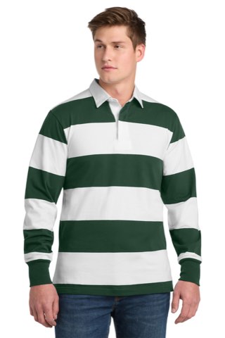 Classic Long Sleeve Rugby Polo - Sport-Tek ST301, ready for custom embroidery or printing