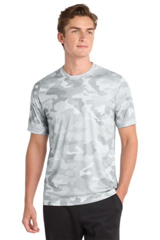 CamoHex Tee - Sport-Tek ST370, ready for custom embroidery or printing