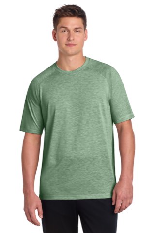 PosiCharge Tri-Blend Wicking Raglan Tee - Sport-Tek ST400, ready for custom embroidery or printing