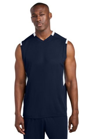 Club Sleeveless V-Neck - Sport-Tek ST441, ready for custom embroidery or printing
