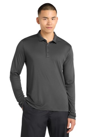 Posi-UV Pro Long Sleeve Polo - Sport-Tek ST520LS, ready for custom embroidery or printing