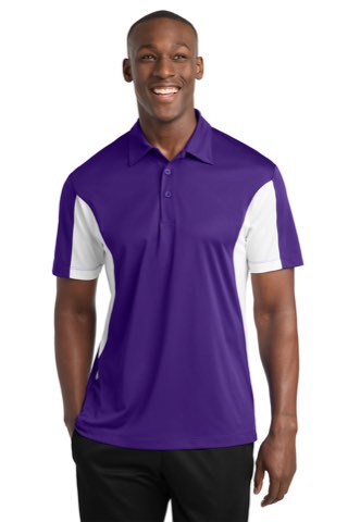 Side Blocked Micropique Sport-Wick Polo - Sport-Tek ST655, ready for custom embroidery or printing