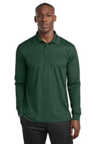 Long Sleeve Micropique Sport-Wick Polo - Sport-Tek ST657, ready for custom embroidery or printing