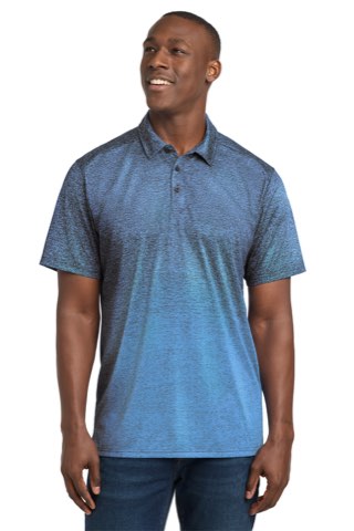 Ombre Heather Polo - Sport-Tek ST671, ready for custom embroidery or printing