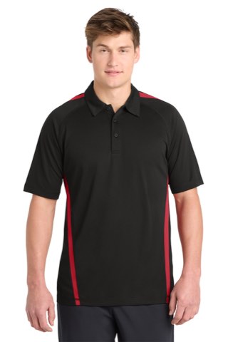 PosiCharge Micro-Mesh Colorblock Polo - Sport-Tek ST685, ready for custom embroidery or printing