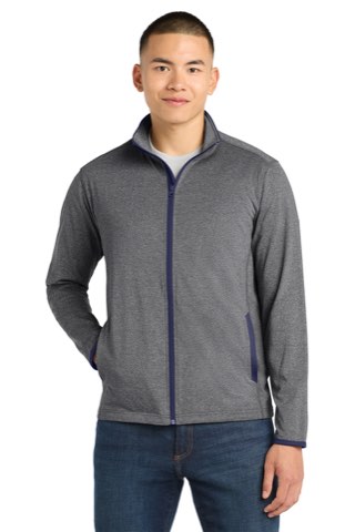 Sport-Wick Stretch Contrast Full-Zip Jacket - Sport-Tek ST853, ready for custom embroidery or printing